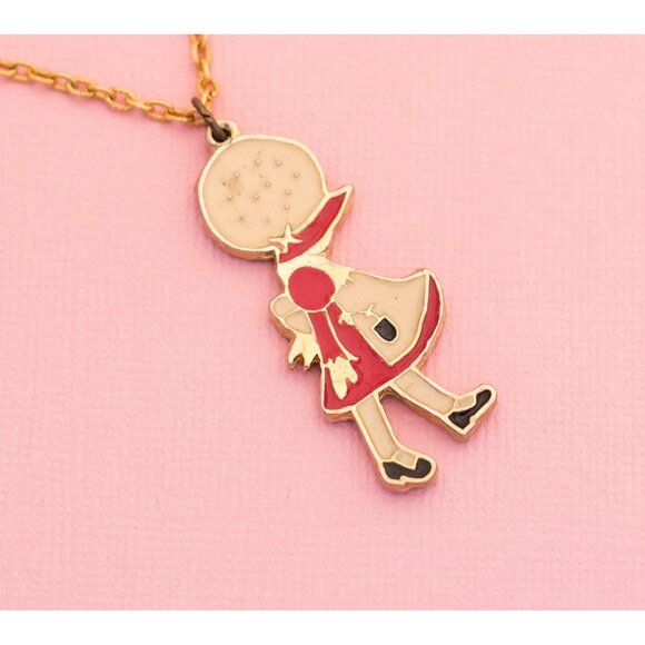 Vintage Doll Necklace | Cute Baby Doll Necklace | 18 inch | Rafaelian H11 - Picture 1 of 3
